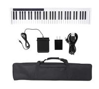 Pianoforte Musicale Digitale A 61 Tasti Strumento Musicale Elettronico Portatile Pianoforti A Tastiera Professionali Portatile Pianoforte Elettronico (Color : White)
