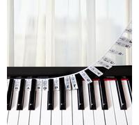 Pianoforte note guida per principianti apprendimento, etichette note tastiera tastiera rimovibile per tutti i tasti 88/61/54/49/37, nessuna necessità di adesivi, riutilizzabili, in silicone