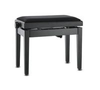 Panca per pianoforte GEWA Deluxe Autolift con comoda regolazione dell'altezza, legno massiccio, nero opaco