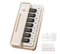 Pianoforte per bambini - Tastiera elettronica tascabile in ABS 15,8x8,3x3,5 cm | Giocattolo sensoriale musicale educativo libro di canzoni, mini portatile, casa, viaggio, giochi al coperto e all'a