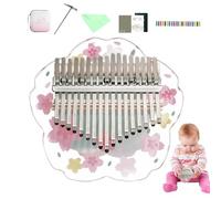 Pianoforte per pollice - pianoforte portatile in acrilico con 17 tasti, Mbira, con martello d'accordatura e istruzioni per l'apprendimento, strumenti musicali, per bambini, adulti