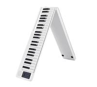 Pianoforte Pieghevole A 88 Tasti, Pianoforte Digitale Multifunzionale Pianoforte Portatile Design Ultra Sottile Strumenti Musicali Per Studenti(White)