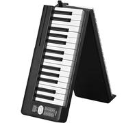 Pianoforte Pieghevole Pianoforte Elettrico Portatile Full Size Grana di Legno Sensibile al Tocco 61 Tasti Pianoforte Digitale Ricaricabile con Altoparlante Bluetooth MIDI per Principianti,Ne