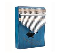 Pianoforte portatile a dita Kalimba 21 Tasti for Pianoforte A Pollice for Principianti, Retrò Blu(Blue)