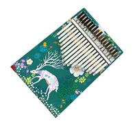 Pianoforte Portatile Da Dito In Legno Color Kalimba A 17 Tasti Per Principianti, Strumento Professionale Dipinto Kalimba Strumento Musicale (Color : 01)