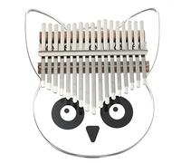 Pianoforte portatile for pollice, o, Pianoforte for pollice in acrilico trasparente a 17 tasti o con borsa for il trasporto Adesivi for note musicali Panno for pulizia martello for accordatura 2 pezzi