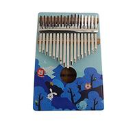 Pianoforte Portatile for Pollice, o, Pianoforte for Pollice Portatile in Legno a 17 Tasti con Disegno Colorato Strumento Musicale Regalo for Gli Amanti della Musica Studenti Principianti (Size : Anima