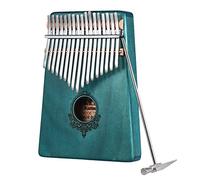 Pianoforte portatile for pollice, o, pianoforte portatile a 17 tasti in mogano con adesivi for borsa for il trasporto, martello for accordatura, panno for pulizia, stallo for dita, regalo musicale for