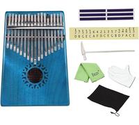Pianoforte portatile for pollice, portatile, portatile 17 tasti tascabile for pollice pianoforte in mogano massiccio, strumento musicale regalo for gli amanti della musica, studenti principianti (Col