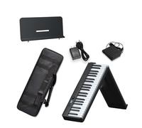 Pianoforte Portatile Multifunzionale Pianoforte Elettronico A 88 Tasti Pianoforte Pieghevole Elettronico Pieghevole Arrotolato A Mano Addensato Pianoforte Elettronico per Principianti (Color : White