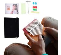 Pianoforte portatile per adulti, pianoforte a pollice portatile - strumento portatile con martello d'accordo, pianoforte a 17 tasti, strumento per le dita per gli amanti della musica