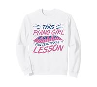 Pianoforte Ragazza Pianoforte Design per pianista Felpa