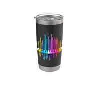 Pianoforte Retrowave Musica Jazz Pianista Bicchiere termico in acciaio inox doppia parete