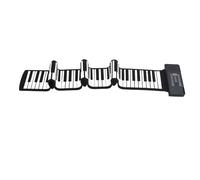 Pianoforte Roll Up 88 Tasti, Pianoforte Roll Up Elettronico con 128 Ritmi e Toni, Tastiera per Pianoforte Digitale Ricaricabile USB con Funzione MIDI, Display Digitale LED