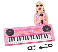Pianoforte Tastiera Giocattolo per Bambini 37 Tasti con Microfono Giocattolo Strumento Musicale per Ragazzi Ragazze di 3 4 5 6 7 Anni - Regali di Compleanno e Natale (Rosa)