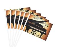 Pianoforte Violino e Note Musicali Stampa Convenienza Palmare Bandiera Leggero Bandiere Decor Indoor Outdoor Eventi Feste