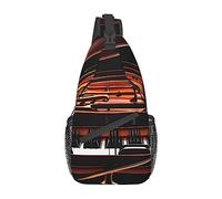 Pianoforte Violino Note musicali Pianoforte Violino Note musicali Borsa sul petto Zaino a tracolla diagonale Uomo Donna Viaggio con zaino multifunzionale per sport all'aria aperta