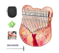 Pianoforti portatili a 17 e 21 tasti in vernice acrilica con martello per accordatura e guida utente per principianti e amanti della musica (gatto fortunato, 17 tasti)