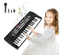 Pianola Bambini Tastiera Musicale, 37 Tasti Elettronica Pianoforte Portatile con Microfono, Multifunzione Tastiera Music Giocattolo Educativo Per Bambini Regalo 3 4 5 6 7 8 Anni
