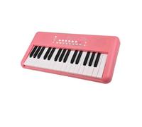 Pianola Per Tastiera Tastiera Elettronica Per Pianoforte A 32 Tasti 16 Toni 10 Ritmi 10 Demo Doppio Altoparlante Con Microfono Doppia Alimentazione(Pink)