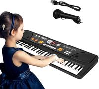 Pianola Scuola Media Bambini, Shayson Tastiera 37/61 Tasti con microfono, Elettronica Digitale Musicale Tastiera Multifunzione, Educativo, Regalo per Ragazzi Ragazze 3+Anni (61 tasti - Modello 1)