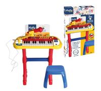 PIANOLA TASTIERA A 24 TASTI DA TERRA CON MICROFONO E SGABELLO STRUMENTI MUSICALI