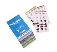 PianoNote - Schede flash per accordi di pianoforte, cartoncino resistente con ausili visivi, strumento di riconoscimento note facile da usare, grafico degli accordi di pianoforte per principianti e