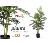 PIANTA 133 cm ARTIFICIALE CON VASO PIANTINA FINTA FIORI FOGLIA VERDE DECORAZIONE