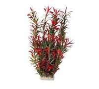 Pianta Acquario Artificiale, Decorazione Acquario in Plastica, Pianta Acquatica Realistica per Acquario e Vasca dei Pesci, 38 x 5 x 8 cm(Red)