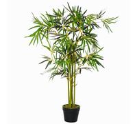 Pianta Artificiale Bambù H120 cm con Vaso Verde