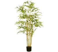 Pianta Artificiale Bambù H150 cm con Vaso Verde