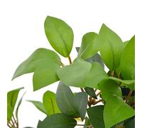 Pianta artificiale di alloro con vaso, 120 cm, verde, fiore artificiale facile da pulire, con 1395 foglie in poliestere e legno, ideale per soggiorno, ufficio, balcone, decorazione per interni ed