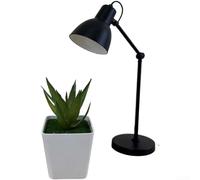Pianta artificiale di aloe 13 cm, pianta grassa finta realistica | Compatto 9 cm di larghezza, si adatta a tavoli, spazi studio, plastica, decorazione di lunga durata (C)