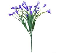 Pianta artificiale di calla realistica, 32 cm, per camera da letto, comò, soggiorno, tavolino e design moderno per interni di appartamenti (viola)