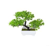 Pianta artificiale di cedro artificiale, 25 x 19 cm, vibrante sempreverde, per interni ed esterni, decorazione per albero topiaria a bassa manutenzione (tramonto)