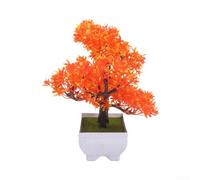 Pianta artificiale di cedro artificiale, 25 x 19 cm, vivace sempreverde, per interni ed esterni, decorazione per albero topiaria a bassa manutenzione (rosso)