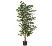 Pianta Artificiale di Ficus H150 cm con Vaso Verde