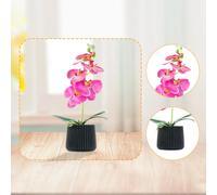 Pianta artificiale di Phalaenopsis in vaso, finto fiore bonsai, simulazione di
