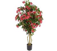 Pianta artificiale di una bugambilia in acrilico, melammina e plastica in verde e rosa 150x60x60cm