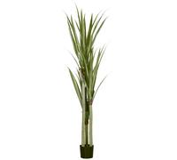 Pianta Artificiale Di Yucca Da 190 Cm Con 39 Foglie In Vaso Contenitore Di Peva E Cemento