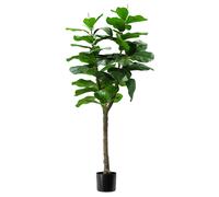 Pianta Artificiale Ficus Lyrata H130 cm con Vaso Verde