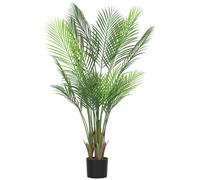 Pianta artificiale HOMCOM da interno cm, palma artificiale con vaso in plastica e foglie, decorazione pianta verde finta