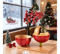 Pianta artificiale in chicco di caffè, con base in bambù e legno, decorazione in resina rimovibile per aule e bar