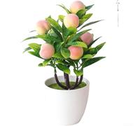 Pianta artificiale in vaso con elementi botanici di fragola, arancia e pepe, per un aggiornamento visivo quotidiano in qualsiasi ambiente (D)