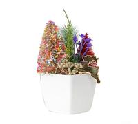 Pianta artificiale natalizia in vaso, ornamenti colorati per la casa delle vacanze, perfetta per la decorazione della casa (oro)