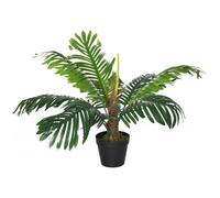 Pianta Artificiale Palma Tropicale H60 cm con Vaso Verde
