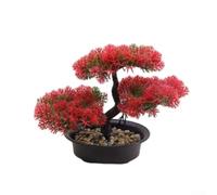 Pianta Artificiale Realistica in 26x20cm per verde Pianta Artificiale | Design realistico, aspetto naturale, nessun bisogno di acqua o luce per solare, per ideale per(bright red Cliff Cypress Pine)