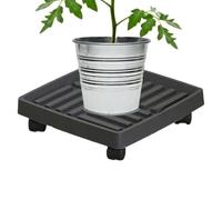 Pianta Caaddy con ruote, carrello per piante resistente, fioriera rotonda, piattino mobile quadrato ventilato in resina per vaso da fiori per interni ed esterni, patio, balcone, cortile, casa