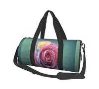 Pianta colorata di petali di rosa romantica, Borsone da viaggio di grande capacità Borsa rotonda Borsa da viaggio sportiva Borsa da viaggio Borsa da fitness