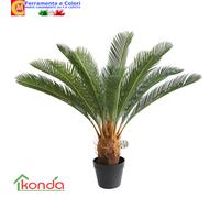 Pianta CYCAS Artificiale Alta Ornamentale Altezza 85 cm 21 Fronde Con Foglie